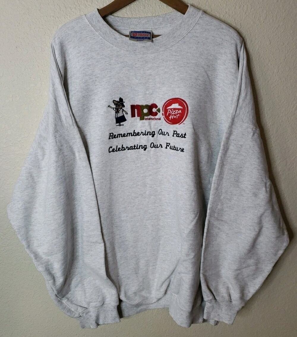 Vintage Pizza Hut Sweatshirt Employee Crewneck Size 2xl XXL 2000s Pizza Pete